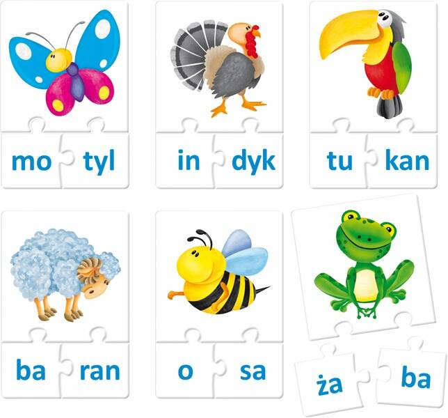 Gra Edukacyjna Układam i Czytam Puzzle Układanka 5+ Adamigo_2