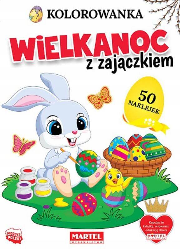 Malowanka Kolorowanka WIELKANOC Z Zajączkiem Z Naklejkami 3+ Martel_1