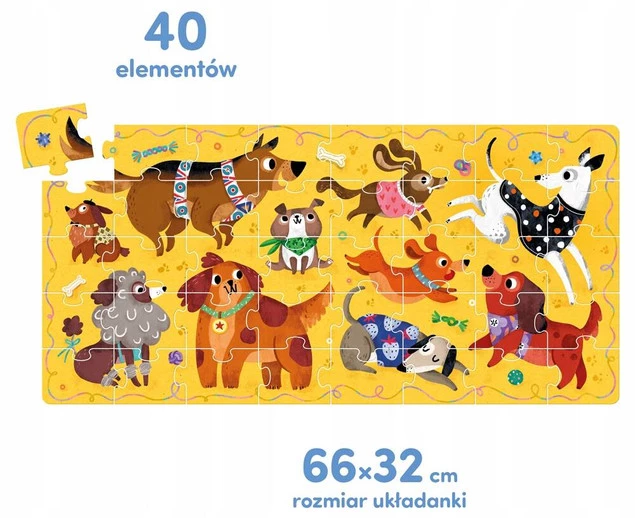Puzzle Hau Pieski Dla Dzieci 40el. 3+ CzuCzu_3