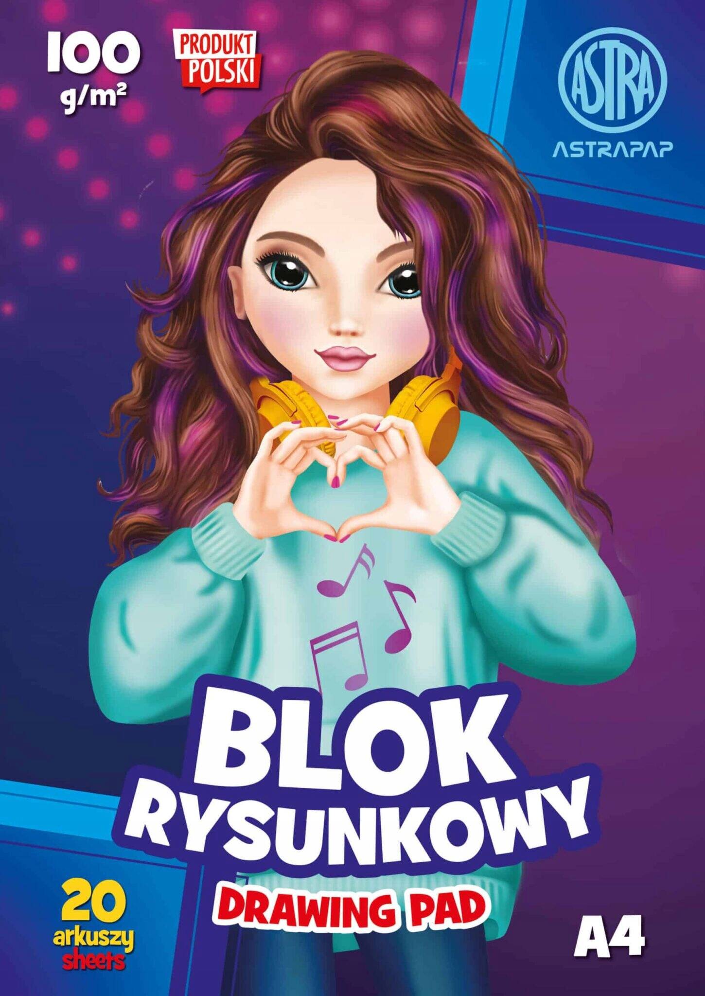 Blok Rysunkowy BIAŁY Dla Dzieci Szkoła Plastyka A4/20k 100g Astra_1