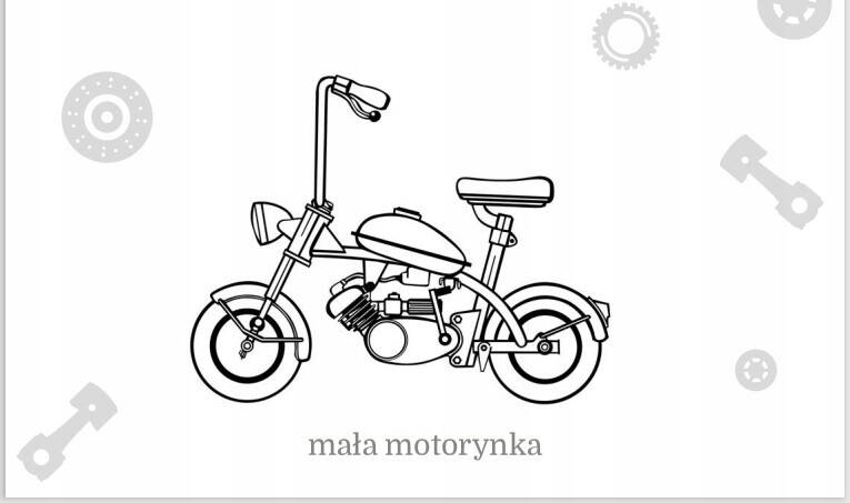 Kolorowanka Maluszkowe Malowanie Motocykle 2+ Skrzat_6