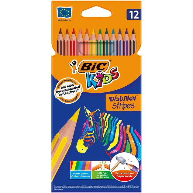 Kredki BIC Kids Evolution Stripes wielokolorowe