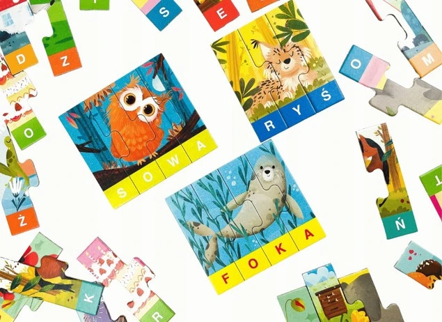 Puzzle edukacyjne Pierwsze słowa nauka