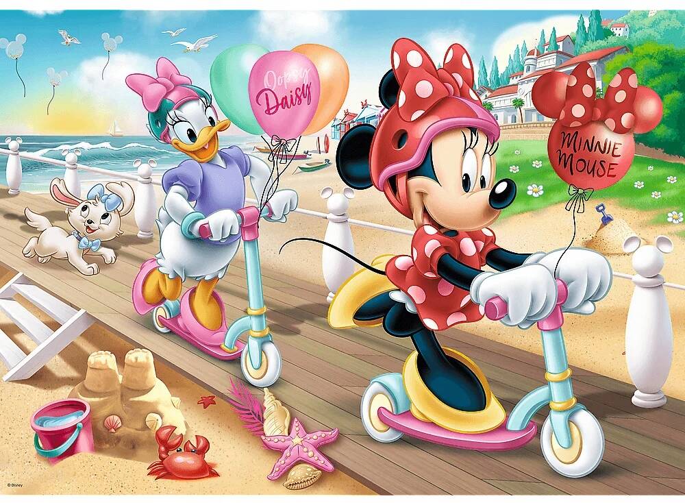 Puzzle 200 Układanka Myszka MINNIE Plaża Ducky Widok Obraz 7+ Trefl 13262_1