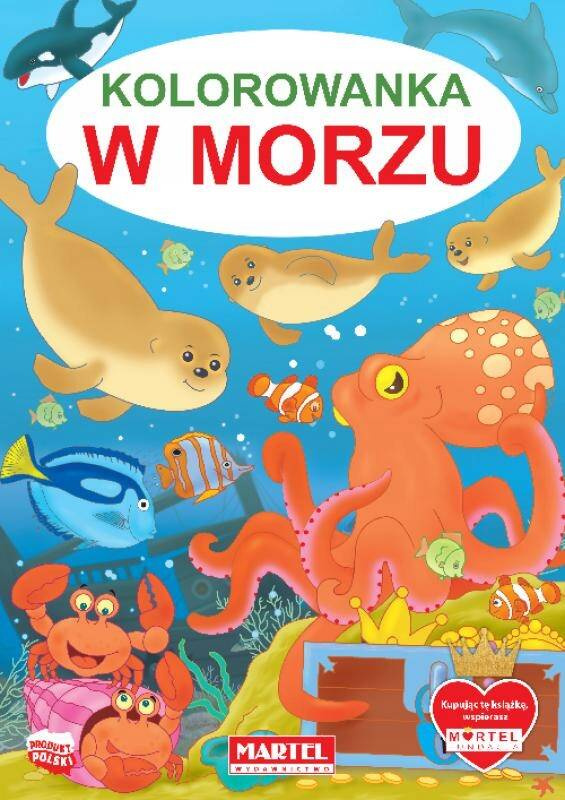 Kolorowanka W Morzu Morskie Stworzenia Ocean Podwodny Świat Martel_1