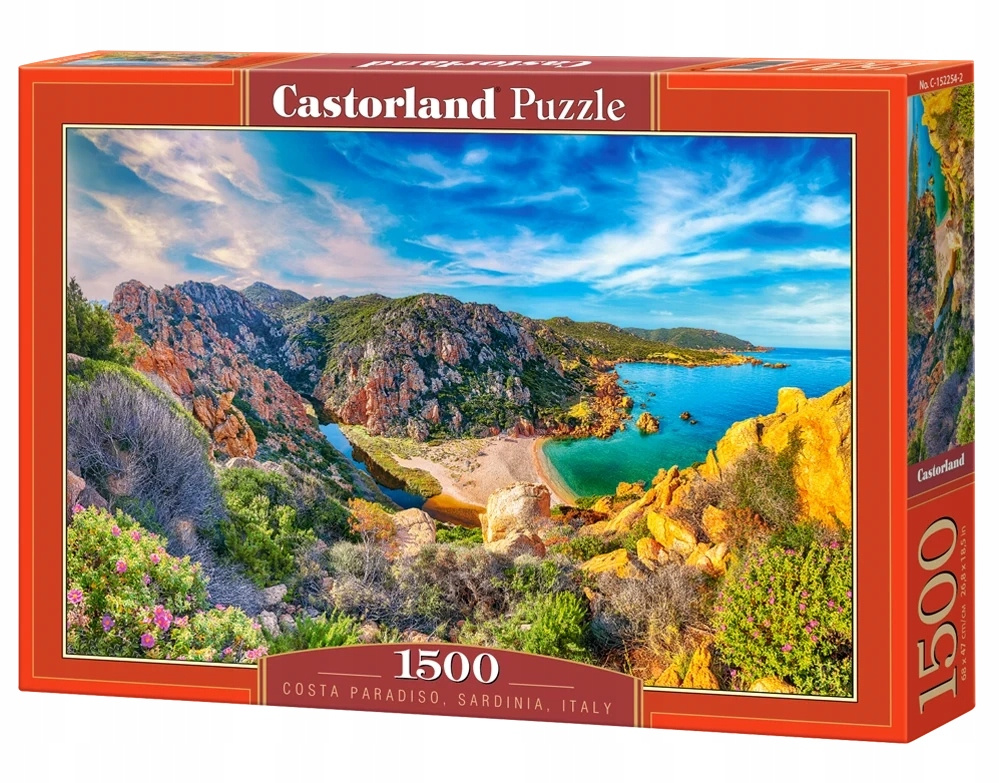 Puzzle 1500 Układanka Włochy Sardynia RAJSKIE WYBRZEŻE Krajobraz 9+ Castor_2