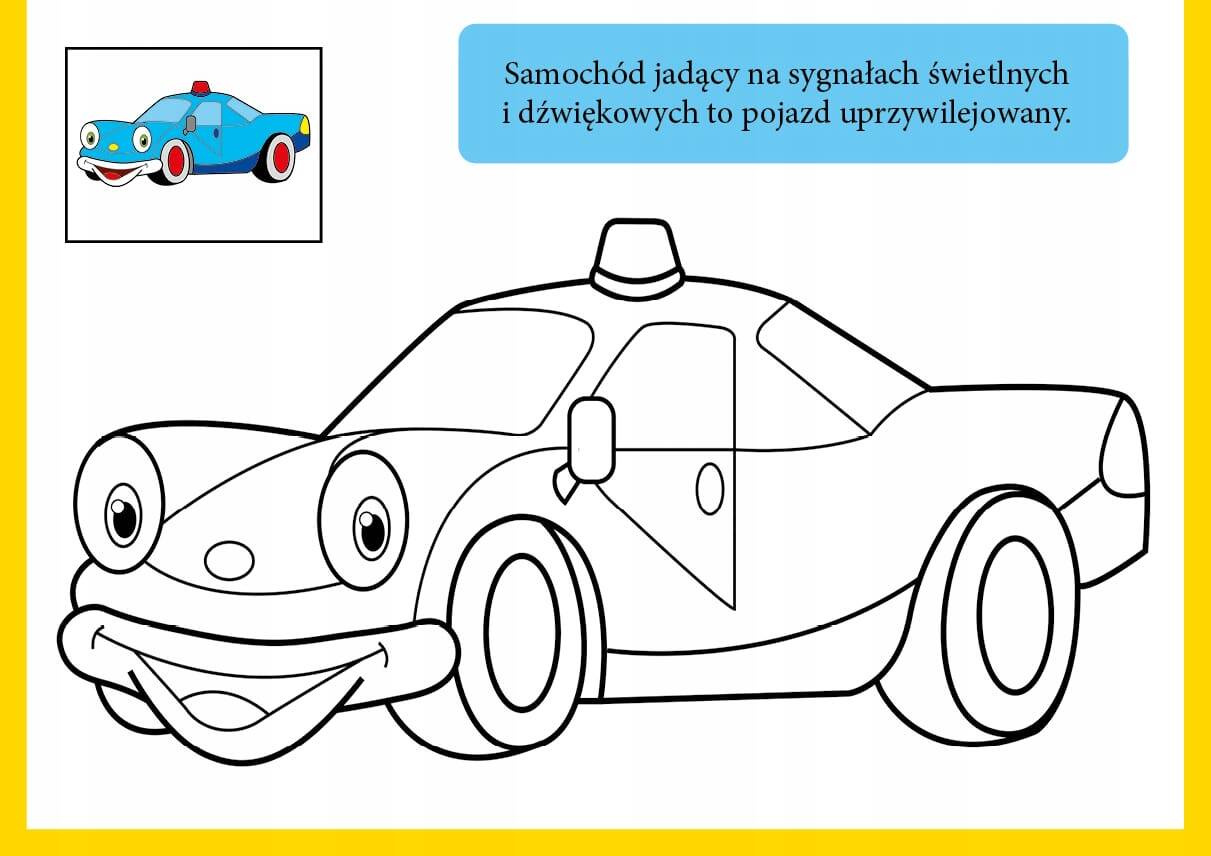 Kolorowanka Nasze Kolorowe Pojazdy Na Sygnale 74 Naklejek BooksAndFun_2