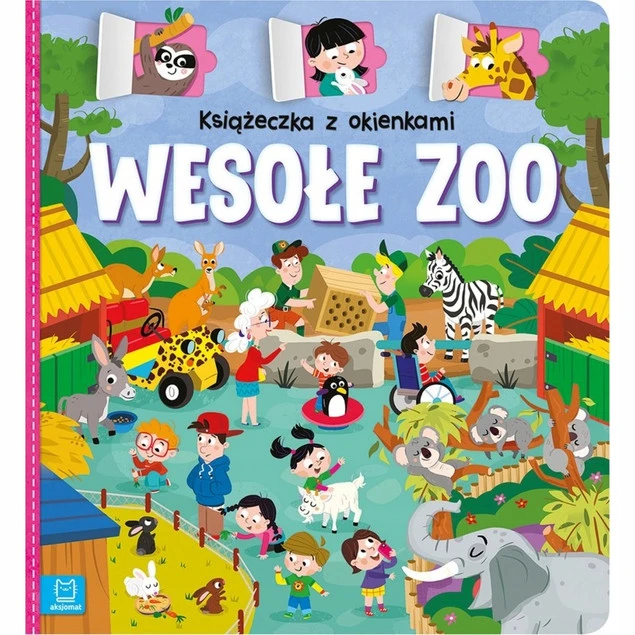 Książeczka z okienkami Wesołe zoo Aksjomat