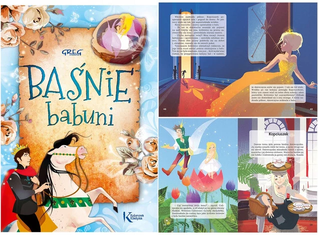 4x Pakiet Baśnie Polskie Andersen Bracia Grimm Babuni Kolorowa Klasyka Greg_4