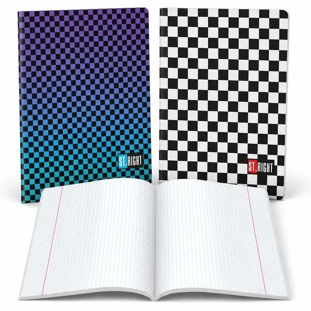 Zeszyt szkolny A4 32 kartki w kratkę Checkered Vibe x2