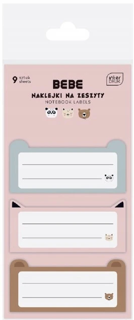 Naklejki na zeszyt 9 sztuk BB Friends Girl Interdruk