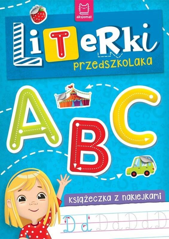 Literki Przedszkolaka Książeczka Z Naklejkami Nauka 4+ Aksjomat 4099_1