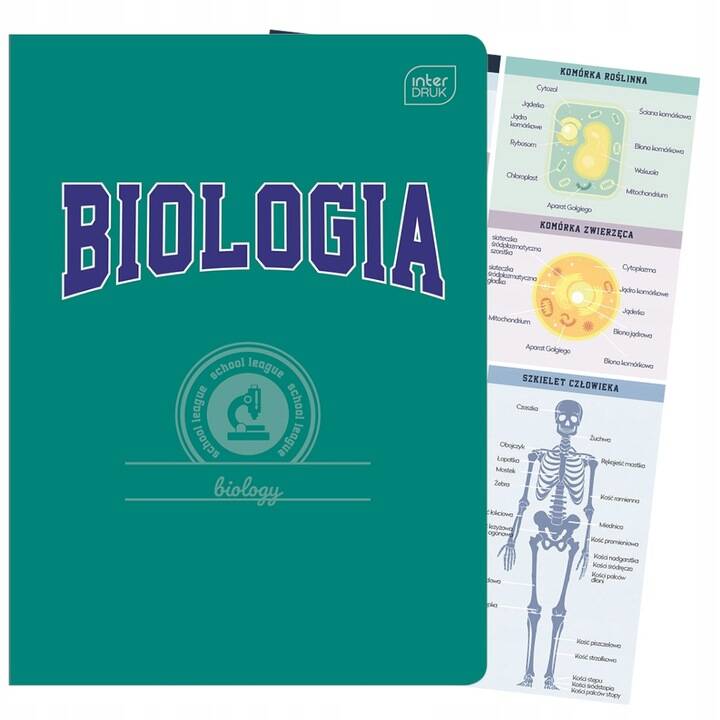 Zeszyt BIOLOGIA tematyczny przedmiotowy A5/60k w kratkę HYBRID INTERDRUK_1