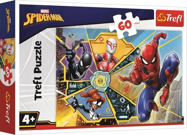 Puzzle Trefl 60 elementów W sieci Spidermana