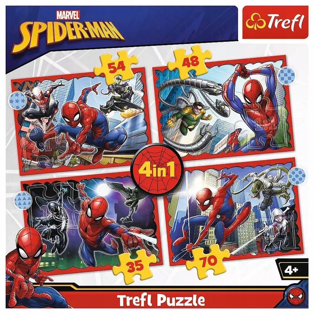 Puzzle 4w1 Bohaterski Spider-Man Trefl_1