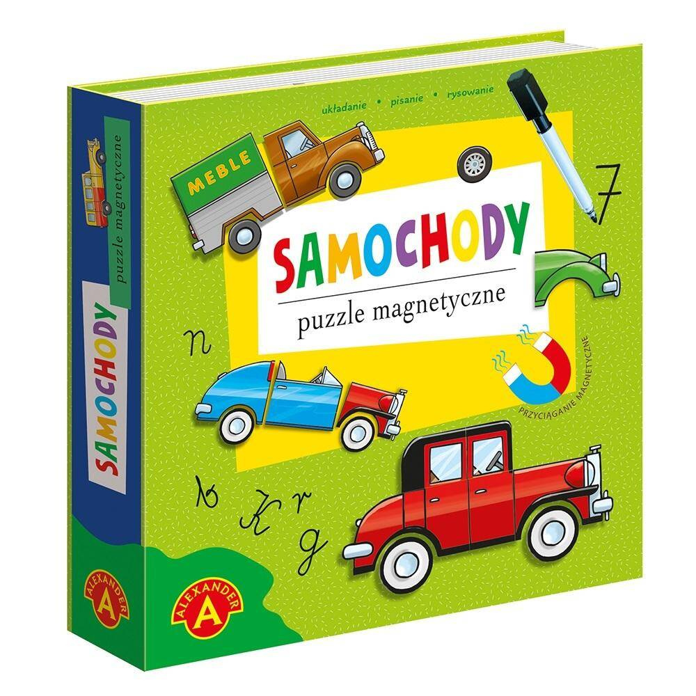 Puzzle Magnetyczne Samochody Układanka Mazak 4+ Alexander 2679_1