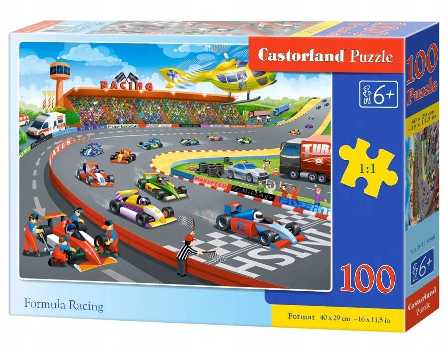 Puzzle 100 Układanka Wyścig FORMUŁA PIERWSZA F1 Pojazdy Sport 6+ Castorland_2