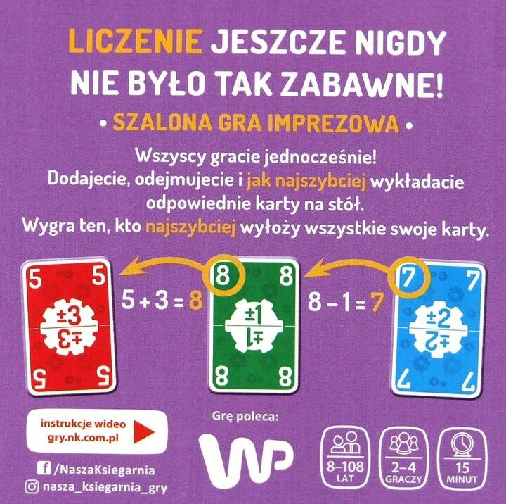 Gra Liczbowa Karciana Zręcznościowa Koncentracja 8+ Nasza Księgarnia_3