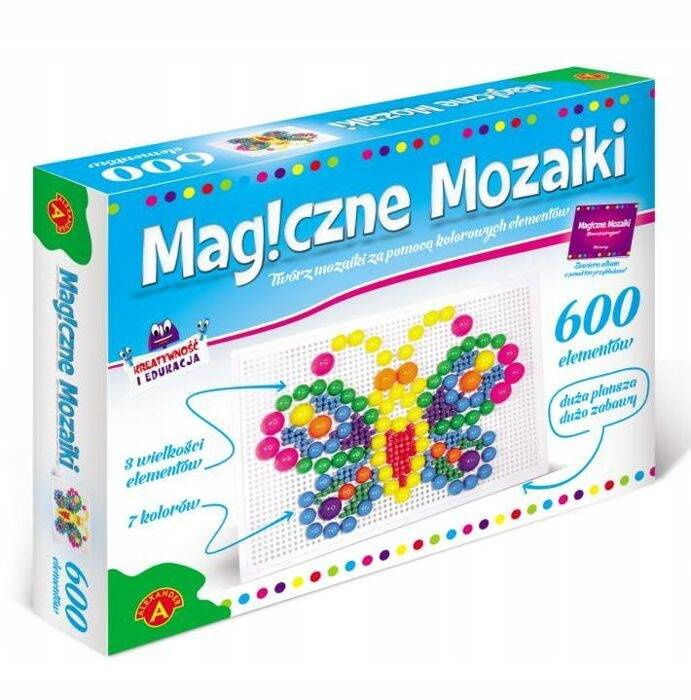 Magiczne Mozaiki 600 EL. Kreatywność i Edukacja Wpinanka 4+ Alexander 0664_1