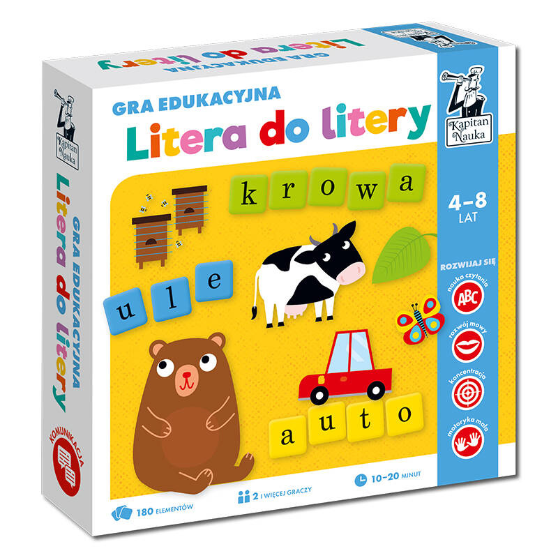 Litera Do Litery Gra Edukacyjna Nauka Czytania 4+ Kapitan Nauka_1
