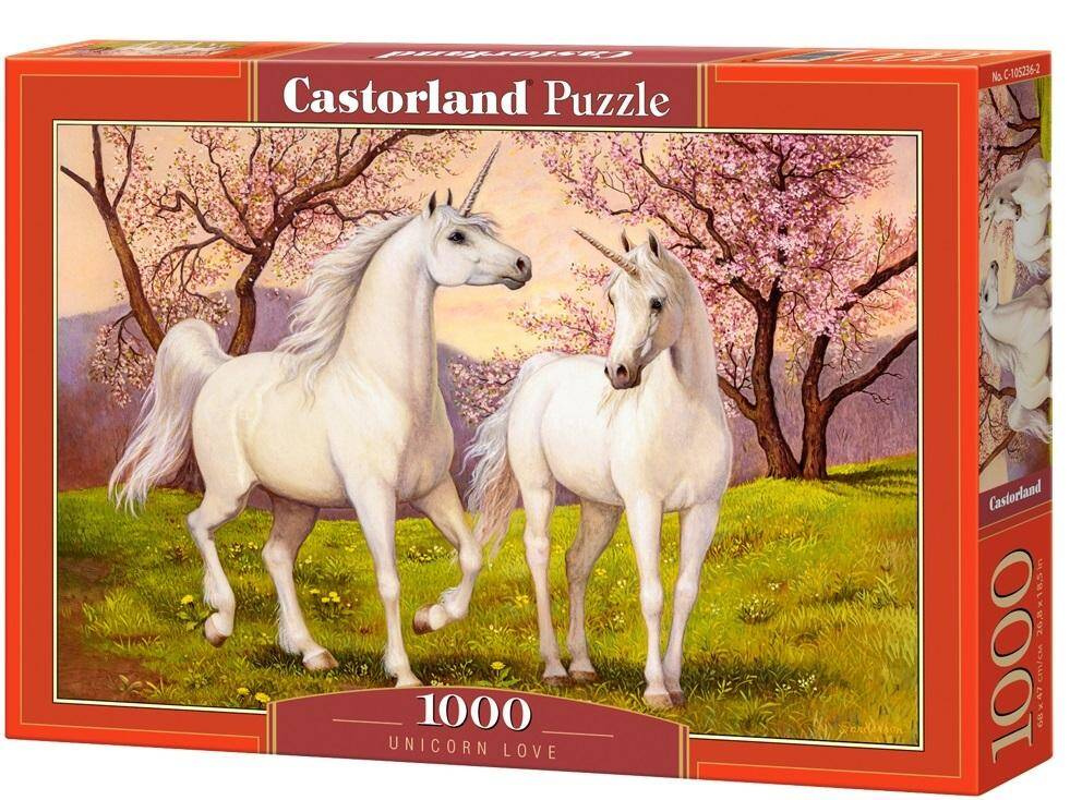 Puzzle 1000 Układanka Jednorożce KONIE Krajobraz Widok Obraz 9+ Castorland_1