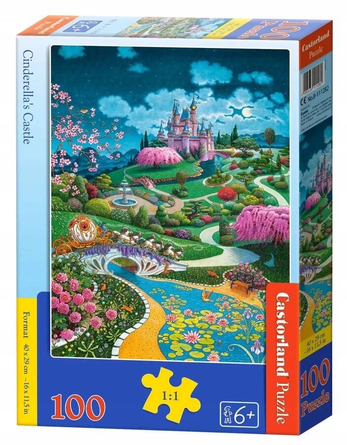 Puzzle 100 Układanka ZAMEK Magia KOPCIUSZEK Kraina Baśń Bajka 6+ Castor_2