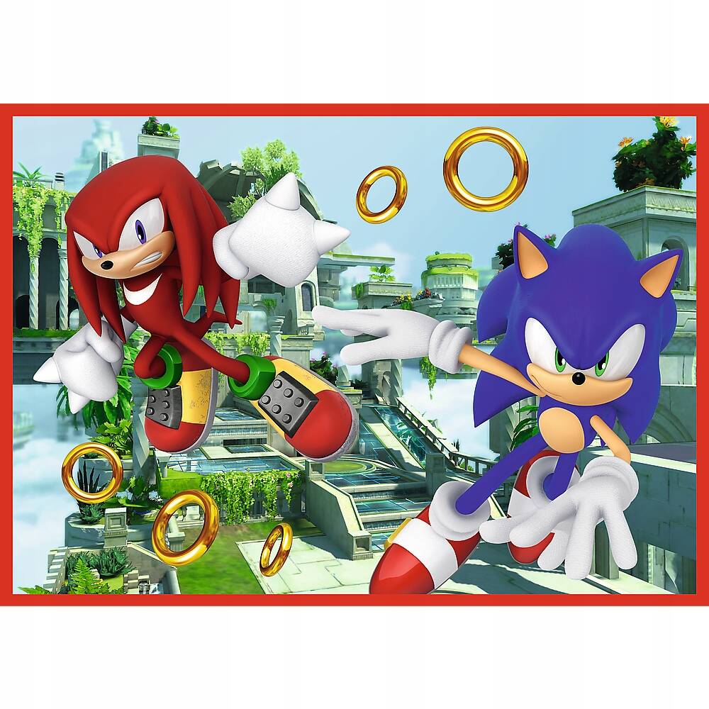 Puzzle 4w1 Przygody Sonica Jeż SONIC Hedgehog Gra 4+ Trefl_3