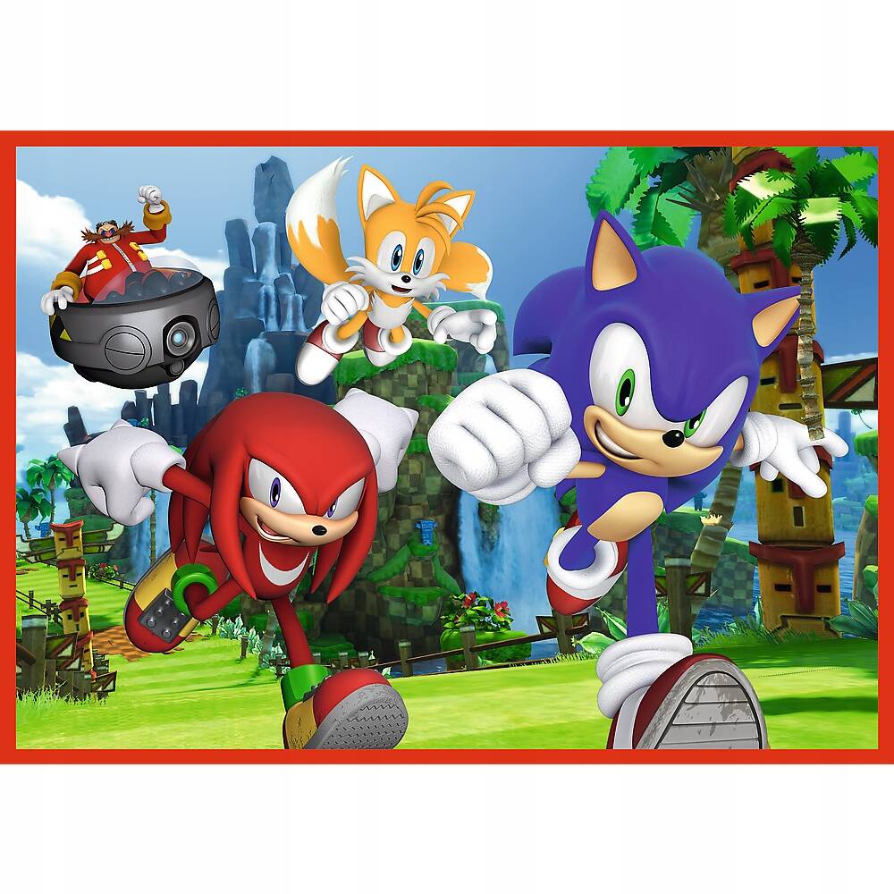 Puzzle 4w1 Przygody Sonica Jeż SONIC Hedgehog Gra 4+ Trefl_5