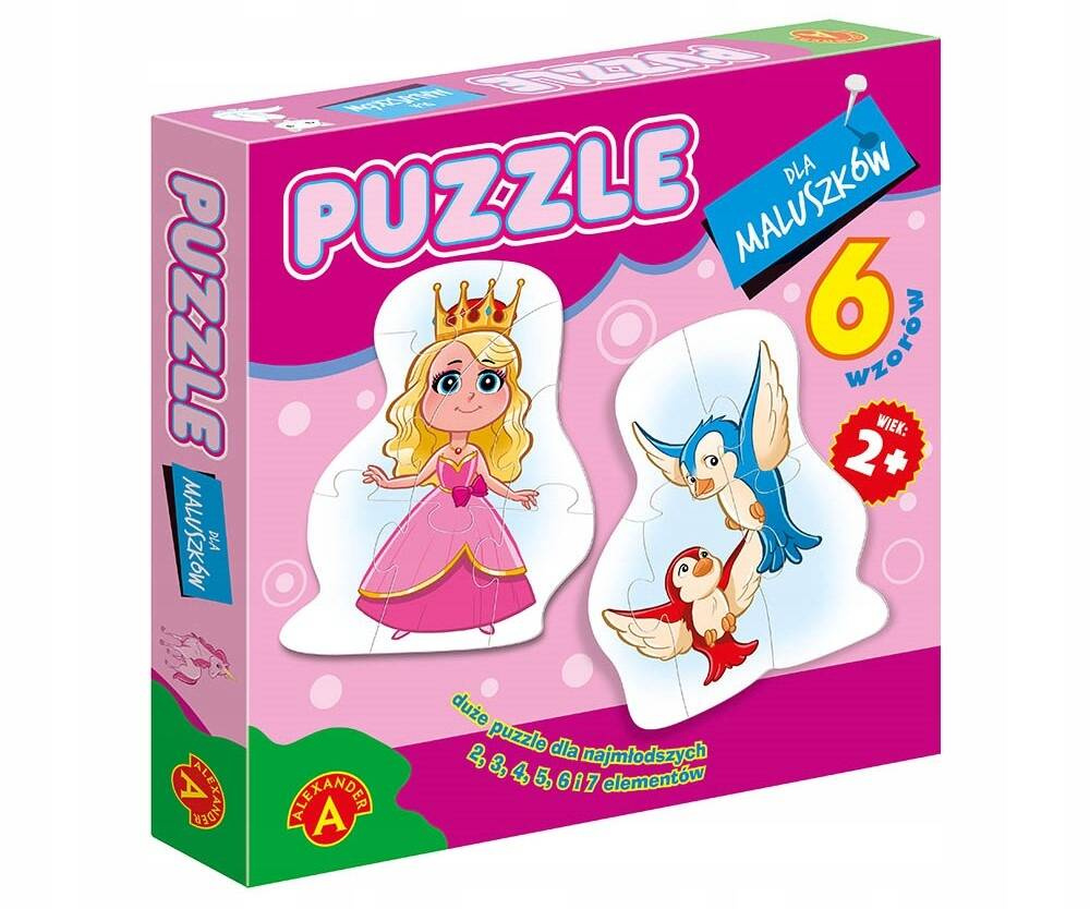 Puzzle Dla Maluszków Dziewczynki Edukacyjne 6 Wzorów 2+ Alexander 1735_1