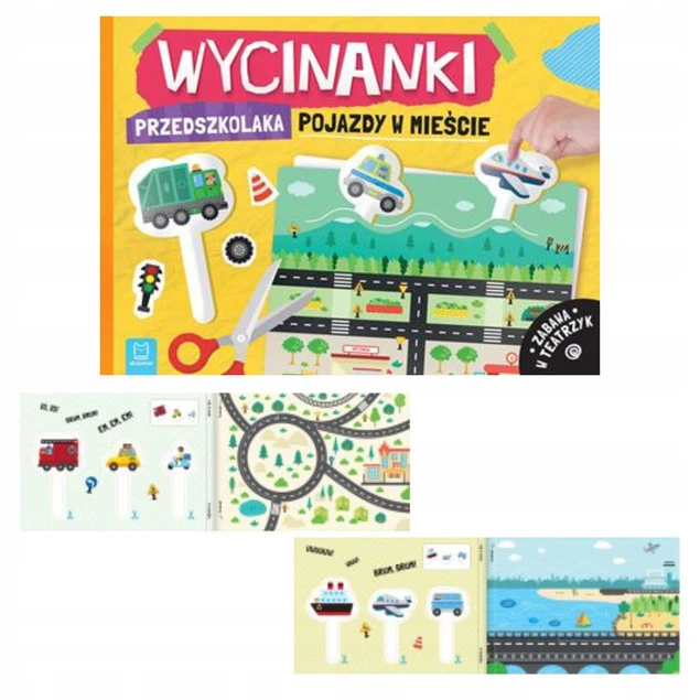 Wycinanki PRZEDSZKOLAKA Pojazdy W MIEŚCIE Zabawa W Teatrzyk Agata Kaczyńska_1