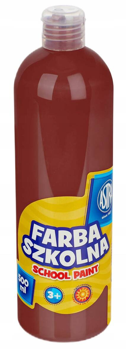 Farba Szkolna Plakatowa Brązowa 500ml W Butelce 3+ Astra_1