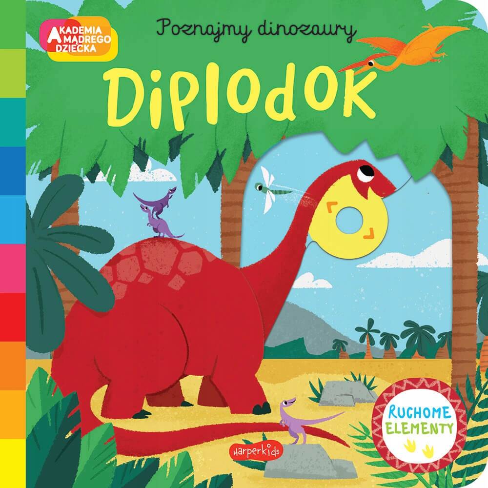 Poznajmy Dinozaury Diplodok Akademia Mądrego Dziecka C. Books 0+ HarperKids_1