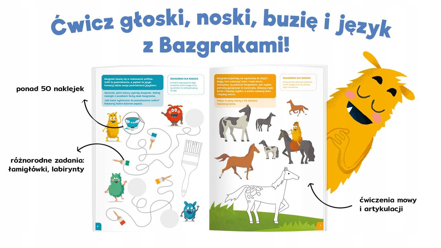 Bazgraki i Gimnastyka Języka ĆWICZENIA LOGOPEDYCZNE 2+ Kapitan Nauka_2