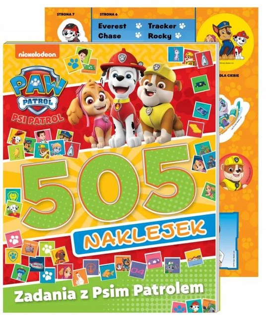 Psi Patrol 505 Naklejek Zadania Z Psim Patrolem Łamigłówki 3+ MSZ_1