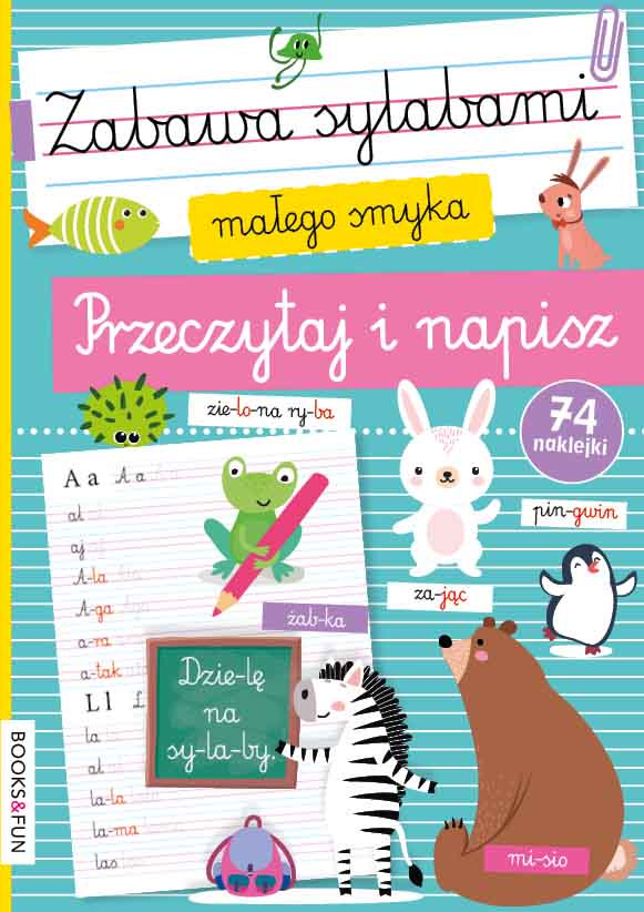 Zabawa Sylabami Małego Smyka Przeczytaj I Napisz + 74 Naklejek BooksAndFun_1