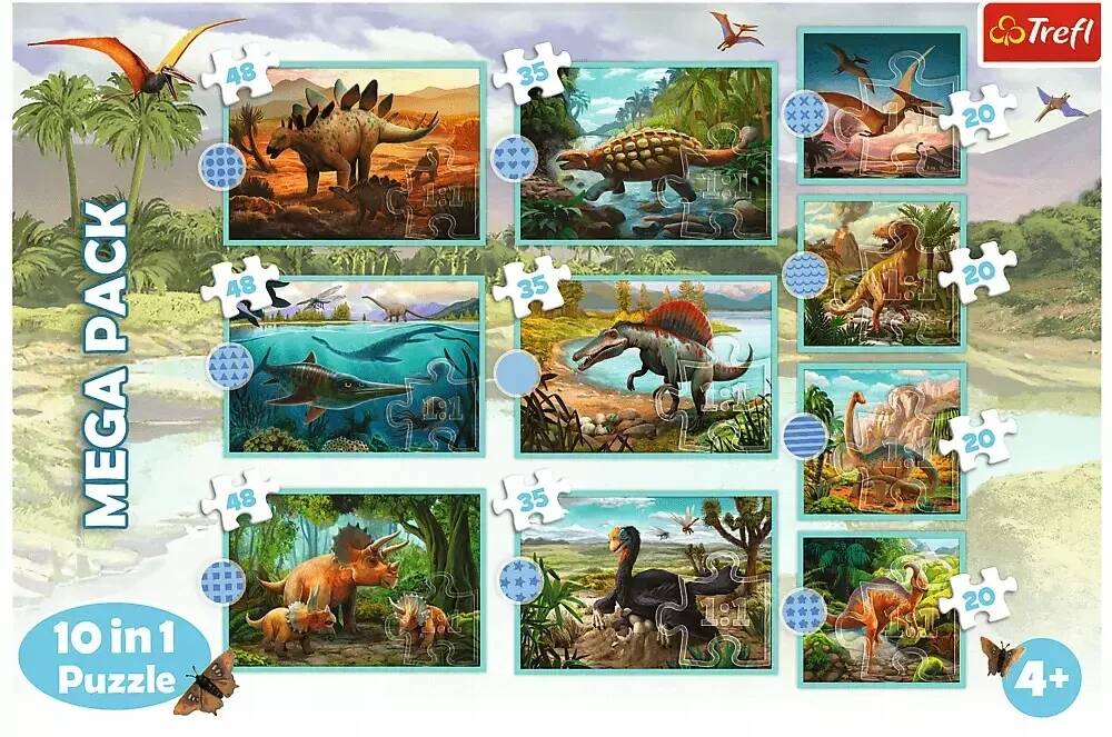 Puzzle Układanka 10w1 Dinozaury 329 El. Trefl_1