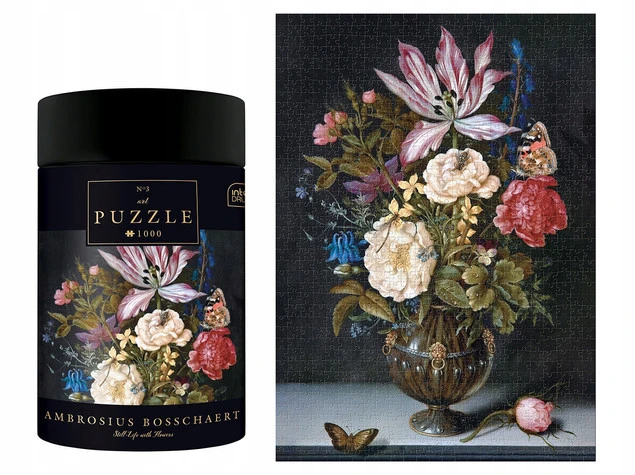PUZZLE 1000 ART SZTUKA BOSSCHAERT MARTWA NATURA Z KWIATAMI INTERDRUK_1