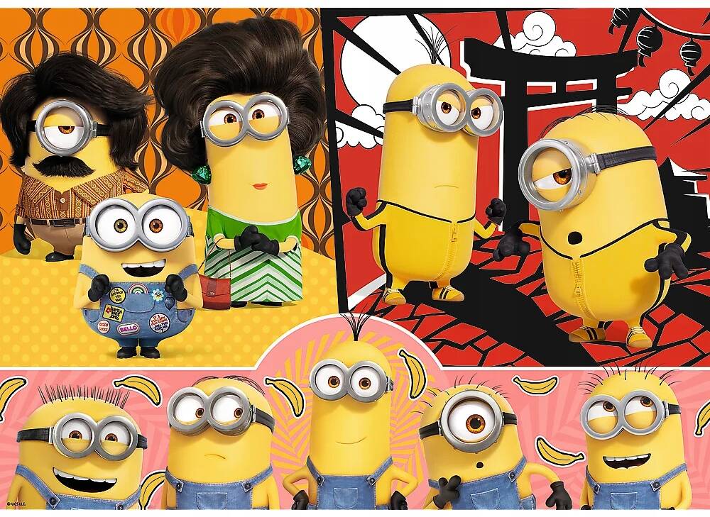 Puzzle 200 Układanka Bajka MINIONKI Wejście Gru Dru Żółte 7+ Trefl 13264_1