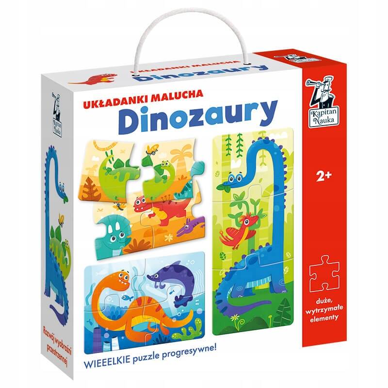 Dinozaury Układanki Malucha Puzzle Progresywne 2+ Kapitan Nauka_1