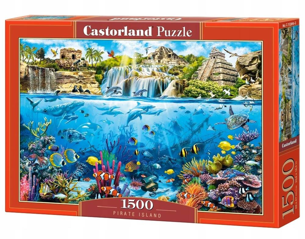 Puzzle 1500 Układanka Morze WYSPA Piratów Ocean Ryby Obraz 9+ Castorland_2