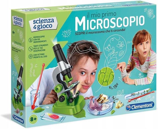 Mój Pierwszy Mikroskop Edukacyjny Akcesoria Naukowa Zabawa 8+ Clementoni_1