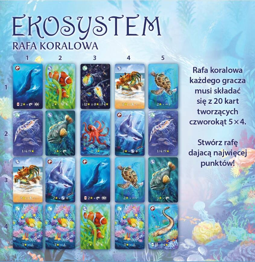 Ekosystem 2 Rafa Koralowa Gra Karciana 8+ Nasza Księgarnia_3