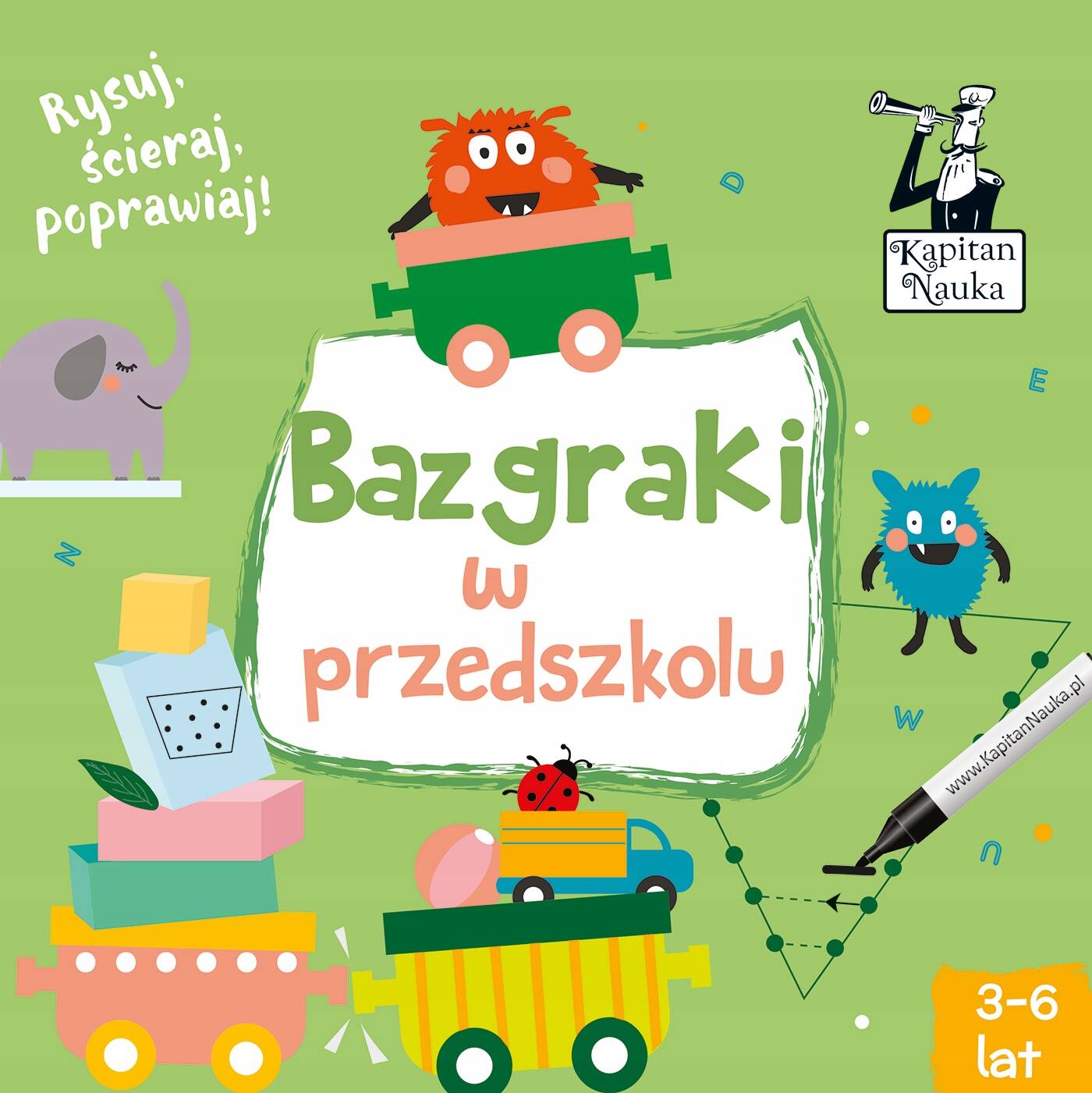 Bazgraki W Przedszkolu Zabawy Dla Dzieci Łamigłówki 3+ Kapitan Nauka_1