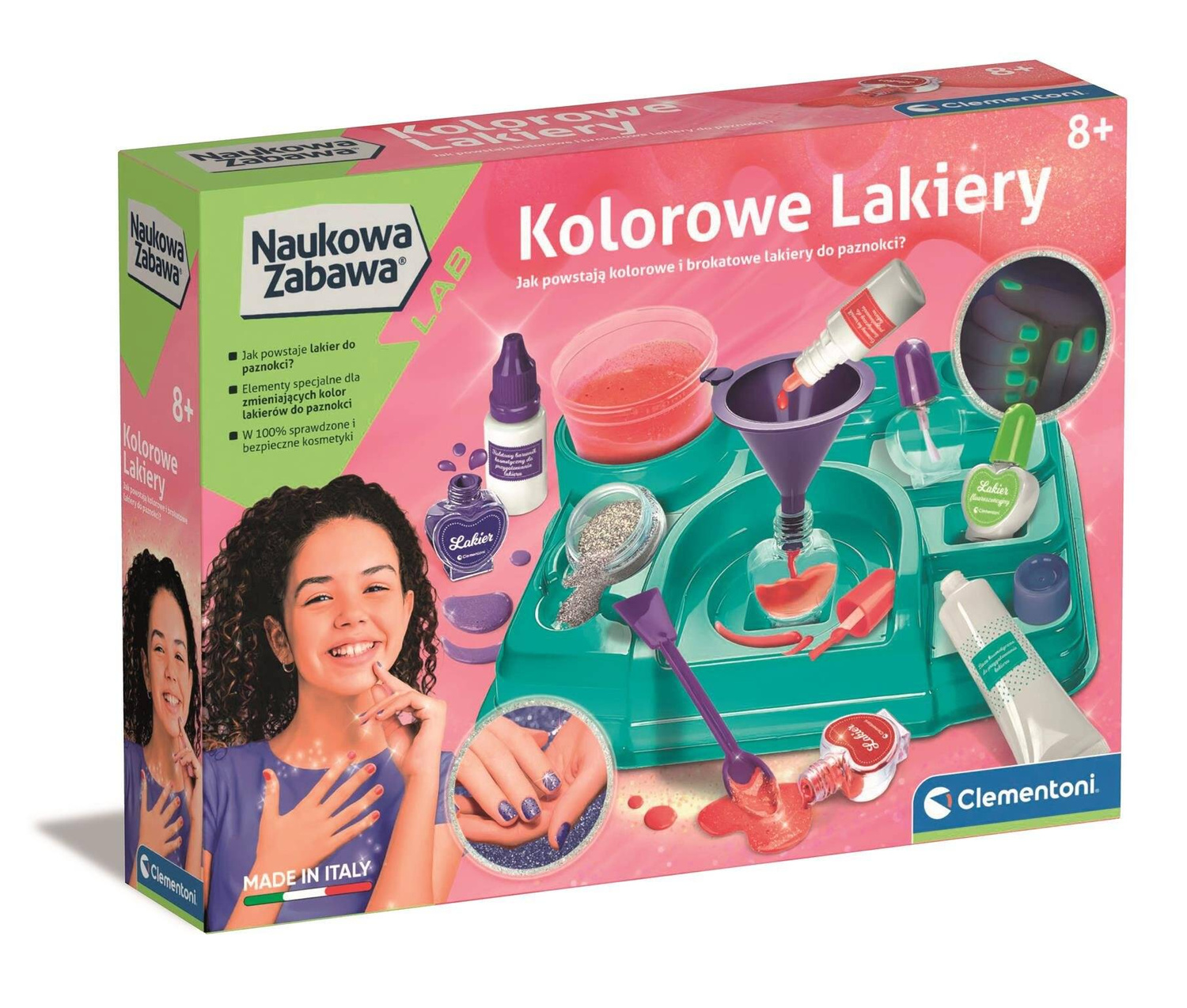 Kolorowe Lakiery Do Paznokci Dla Dzieci Naukowa Zabawa 8+ Clementoni_1