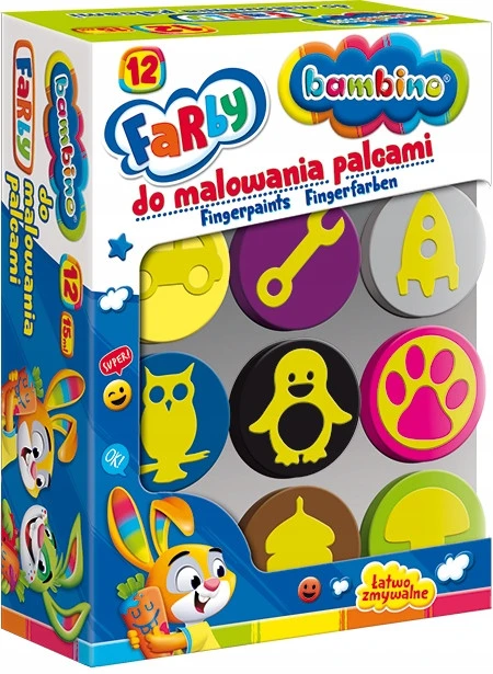 Farby do malowania palcami Bambino zestaw