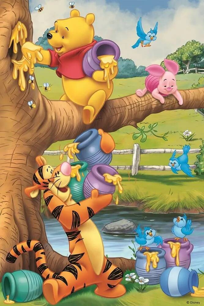 Puzzle 60 Układanka Disney KUBUŚ PUCHATEK Prosiaczek Tygrysek 4+ Trefl_1