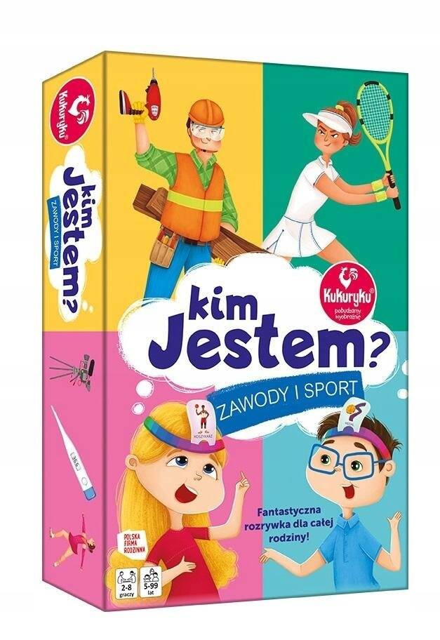 Kim jestem? Zawody i Sport Gra Rodzinna Kalambury 5+ Kukuryku_1