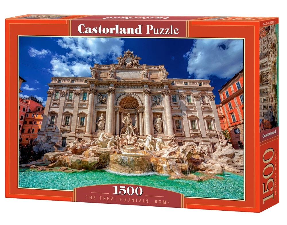 Puzzle 1500 Układanka Rzym FONTANNA di Trevi Sztuka Zabytek 9+ Castorland_2