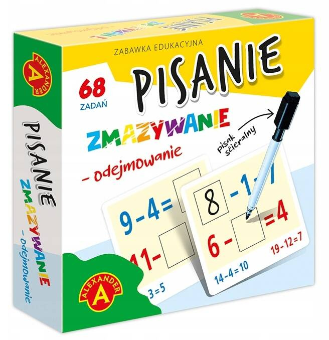 Pisanie Zmazywanie Odejmowanie Gra Edukacyjna Matematyka 7+ Alexander 2685_1