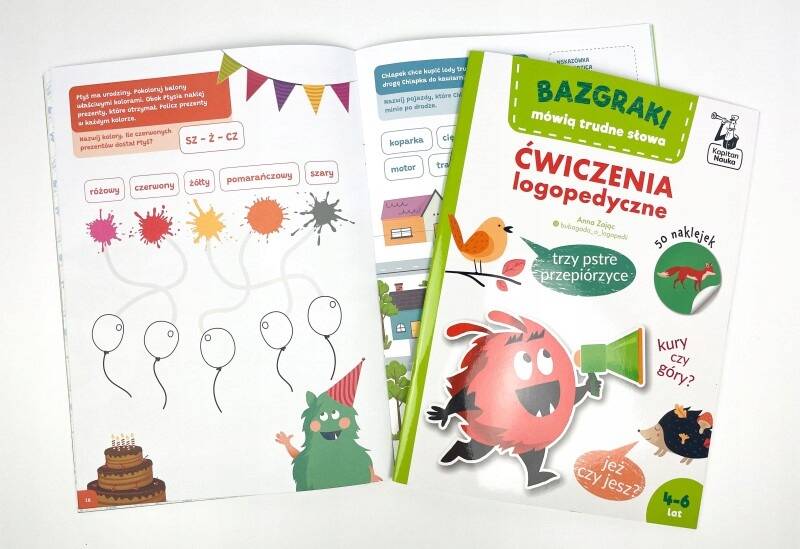 Bazgraki Mówią Trudne Słowa ĆWICZENIA LOGOPEDYCZNE Wymowa 4+ Kapitan Nauka_4